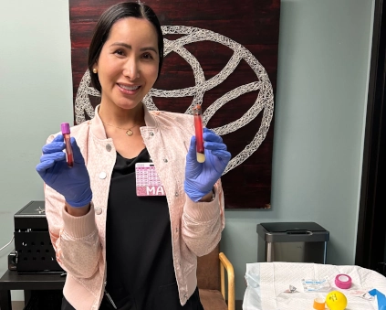 medical assistant student posing for a photo from class